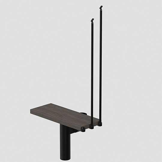 Fontanot Spin R 030 - Extra steg trappa Svart / Mörk alm, 65 cm