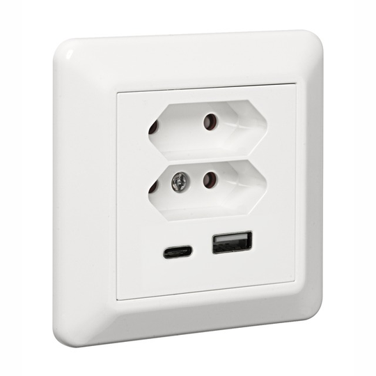 UTTAG RS USB/USB-C/ 2ST EURO | Beijerbygg Byggmaterial