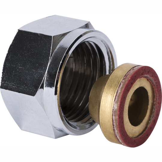 KOPPARRÖRSHALVKOPPLING 10XR10 KROMAT