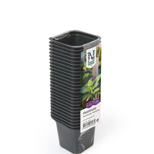 Nelson Garden Fyrkantiga plastkrukor 7 x 7 cm