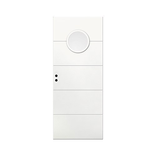 Innerdörr Ingarö Grunda Design 7 x 21, Vit, Frostat glas