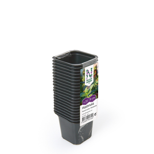 Nelson Garden Fyrkantiga plastkrukor 9 x 9 cm