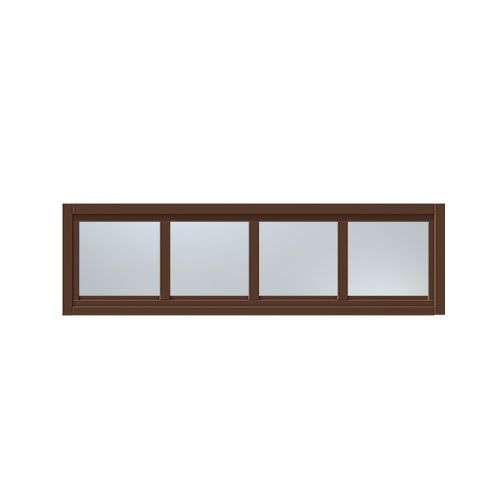 Överljus med spröjs Näs 10x5, Nötbrun, Frostat glas