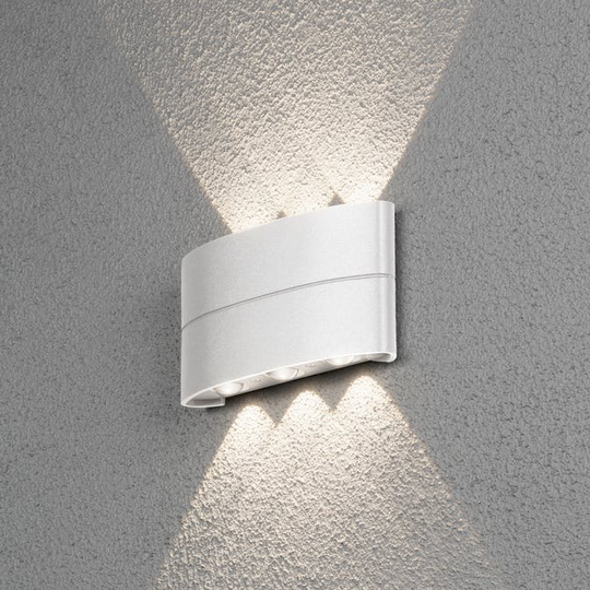 8W LED Konstsmide Chieri vägglykta Vit