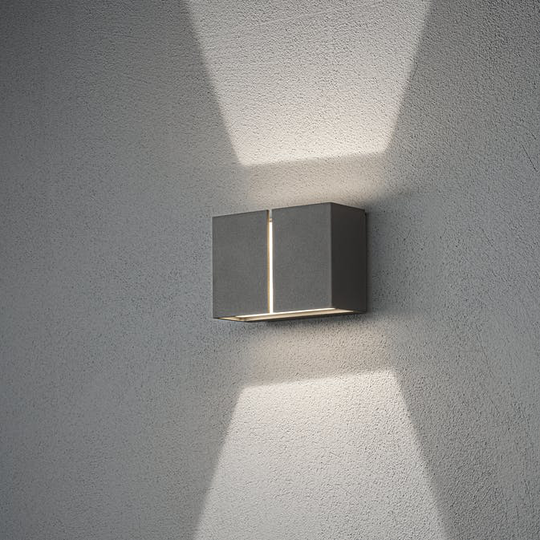 LED 4x3W Konstsmide Pavia vägglykta Mörkgrå