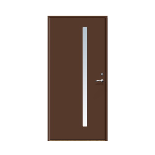 Enkeldörr till villa Hjärup 10 x 21, Vänsterhängd, Nötbrun