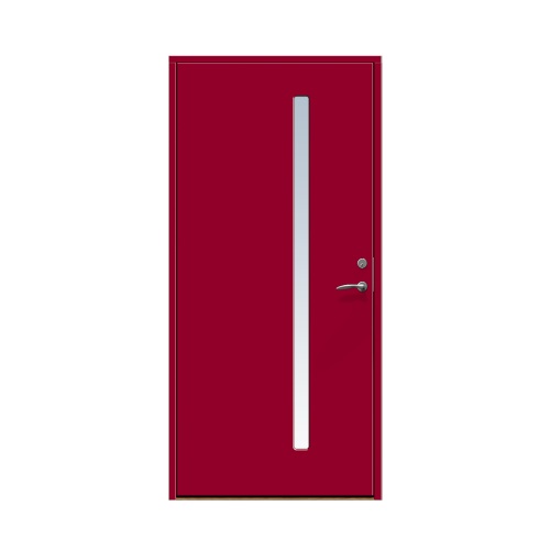 Enkeldörr till villa Hjärup 10 x 20, Vänsterhängd, Hallonröd