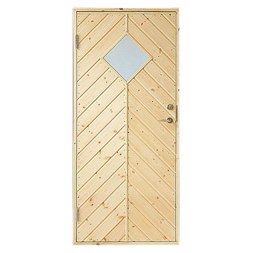 Dörr 10° panel fiskben Jabo Förrådsdörr Glas Vänster