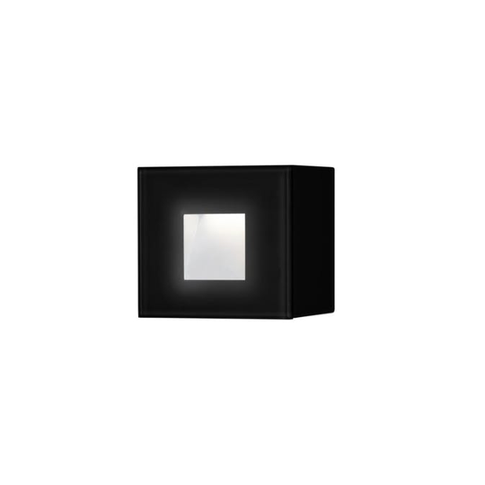1,5W LED kvadrat Konstsmide Chieri vägglykta Svart