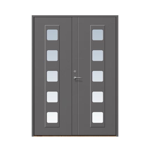 Entrédörr till villa Haga 14 x 21, Höger gångdörr, Mörkgrå