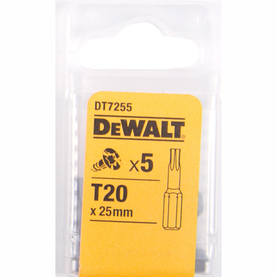 BITS FYRKANT 4K 25MM NO1 5-PACK DT7170