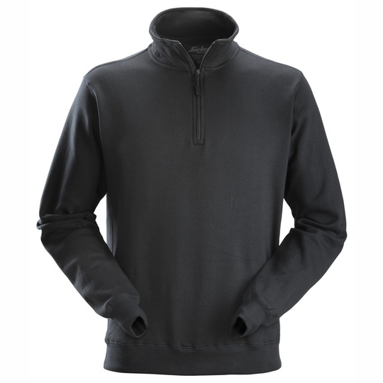 SWEATSHIRT 1/2ZIP SVART S | Beijerbygg Byggmaterial