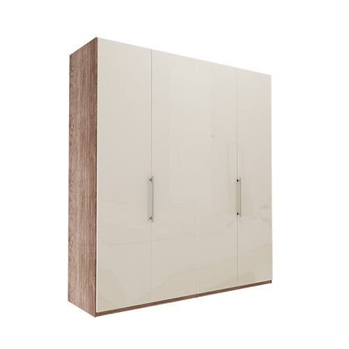 Garderob Atlanta - Mörk rustik ek 200 cm, 236 cm, Utan kornisch / ram
