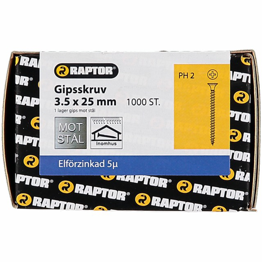 GIPSSKRUV 3,5X25 STÅL FZB | Beijerbygg Byggmaterial