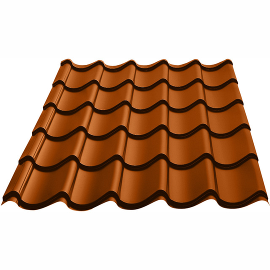 TAKPLÅT ROYAL BRUNRÖD L=1300MM STÅL 0,55 | Beijerbygg Byggmaterial