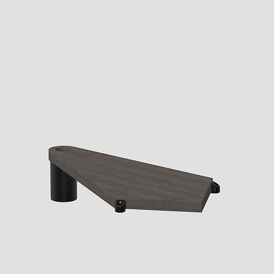 Fontanot Spin Q - Hörnsteg trappa 138 cm, Svart / Mörk alm