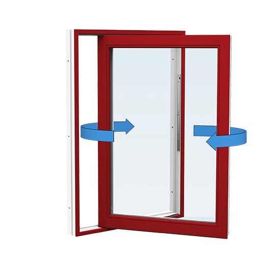 Sideswing 1-båge Energi Aluminium 8, 16, Röd
