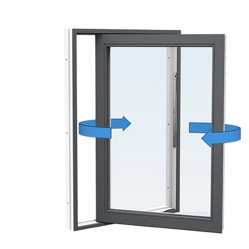 Sideswing 1-båge Energi Aluminium 6, 13, Antracitgrå