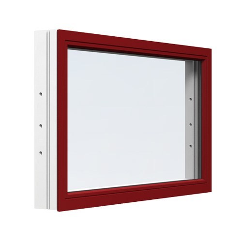 Fast fönster Energi Aluminium 6, 4, Röd