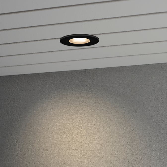 6W HP LED Konstsmide Inbyggd takspot Svart