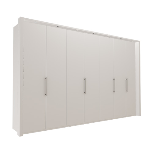 Garderob Atlanta - Vit 350 cm, 216 cm, Med ram