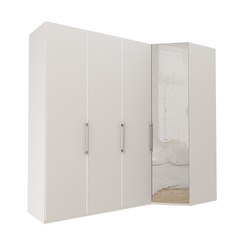Garderob Atlanta - Vit 150 cm, 216 cm, Vit
