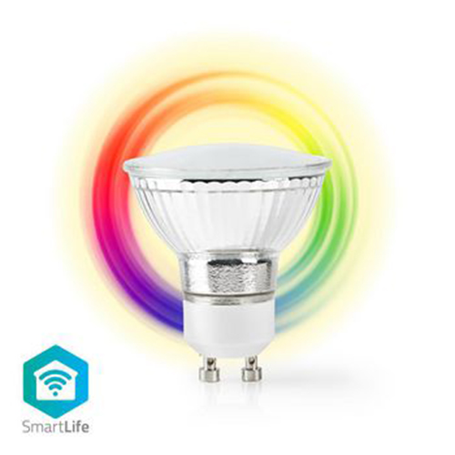 Fullfärg och Varmvit | GU10 | 5W Nedis WiFi Smart LED-lampa