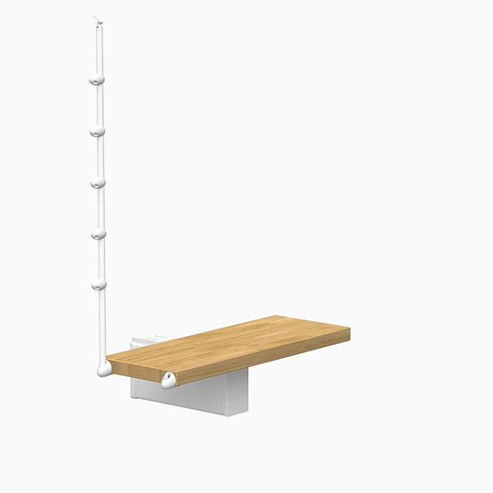 Fontanot OAK 90 XTRA - Steg 80 cm, Vit / Naturell