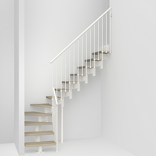 Fontanot Spin R 030 - Trappa 225-303 cm, Vit / Ljus alm, 90 cm