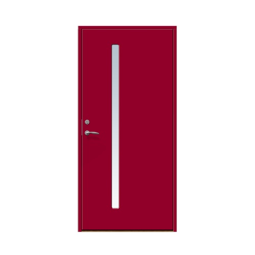 Enkeldörr till villa Hjärup 10 x 21, Högerhängd, Hallonröd