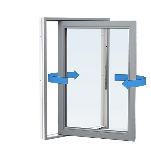 Sideswing 1-båge Energi Aluminium 7, 16, Askgrå