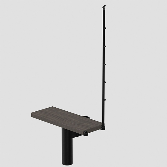 Fontanot Spin R 010 A - Extra steg trappa Svart / Mörk alm, 80 cm