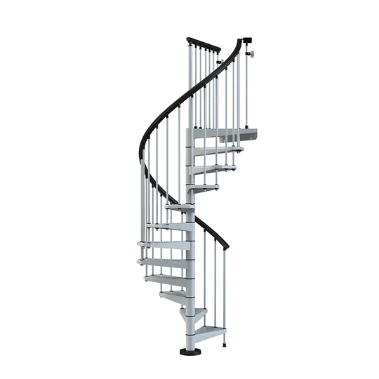 Fontanot spiraltrappa SKY 030 - Trappa 120 cm, Ljusgrå, 337-377 cm
