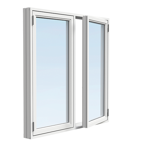 Sidohängt 2-bågar Tradition Aluminium 13, 11, Isolerglas plus 1,2