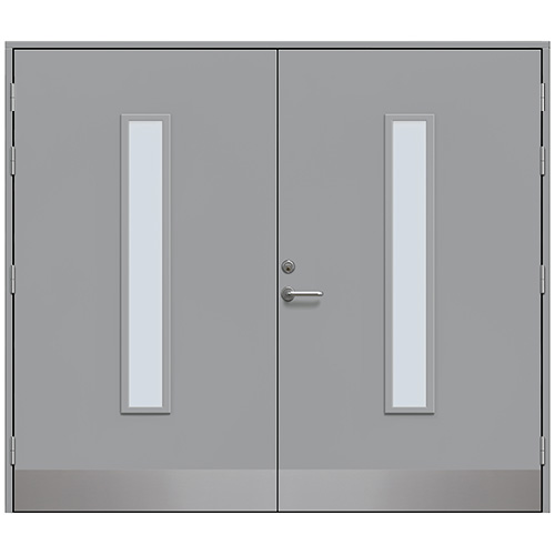 Slagport Stehag 2500 x 2000 mm, Frostat glas, Stengrå