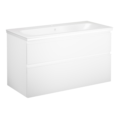 Tvättställsskåp vit m. grepplist Gustavsberg Artic 1000 mm (1 blandarhål)