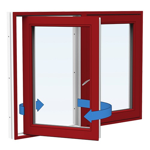Sideswing 2-bågar Energi Aluminium 15, 10, Röd