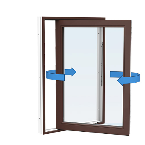 Sideswing 1-båge Energi Aluminium 5, 9, Nötbrun