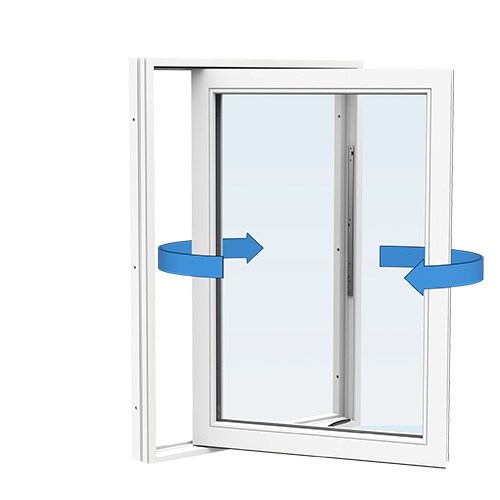 Sideswing 1-båge Energi Aluminium 10, 8, Vit