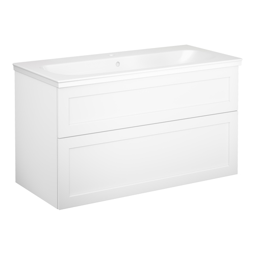 Tvättställsskåp Vit ram Gustavsberg Artic 1000 mm (1 blandarhål), 1 st