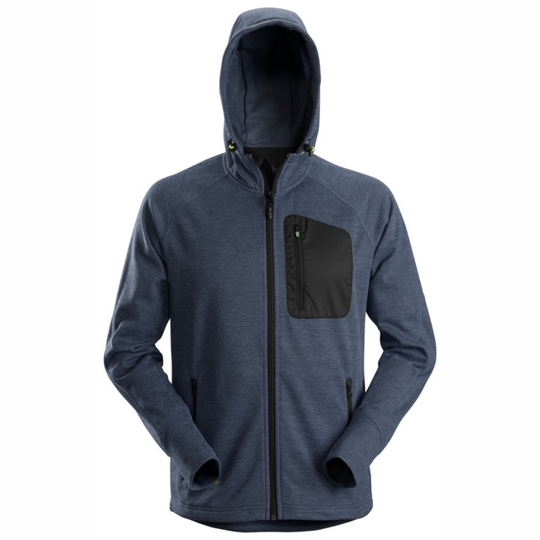 HOODIE FLEECE FW MARIN/SVART