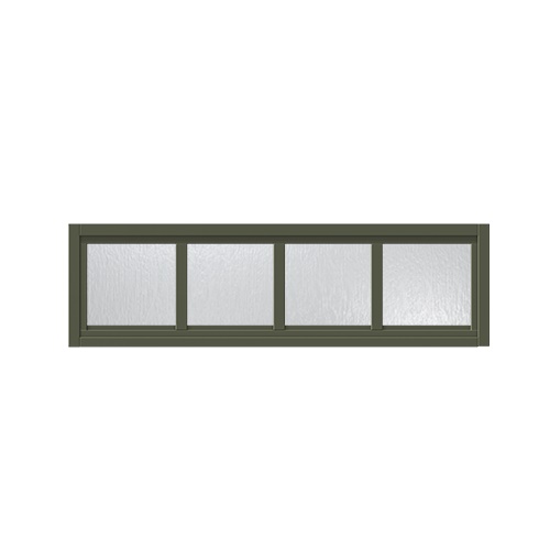 Överljus med spröjs Näs 15x5, Olivgrön, Cotswoldglas