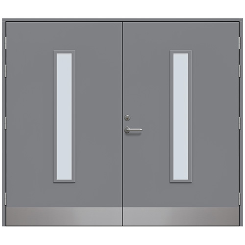 Slagport Stehag 2500 x 2000 mm, Frostat glas, Askgrå