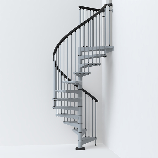 Fontanot spiraltrappa SKY 030 - Trappa 140 cm, Ljusgrå, 211-283 cm