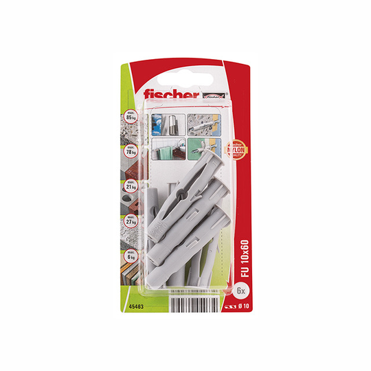 UNIVERSALPLUGG FU K 10X60 6ST | Beijerbygg Byggmaterial