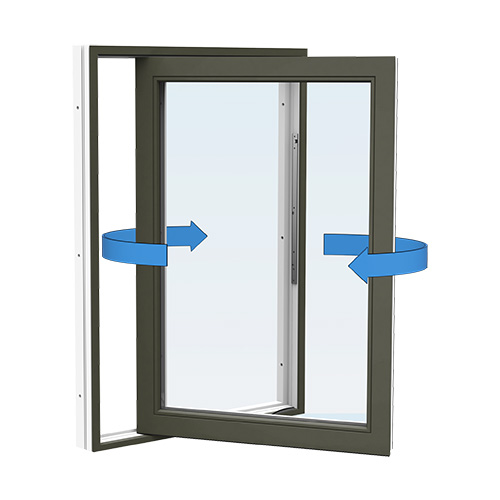 Sideswing 1-båge Energi Aluminium 5, 6, Olivgrön