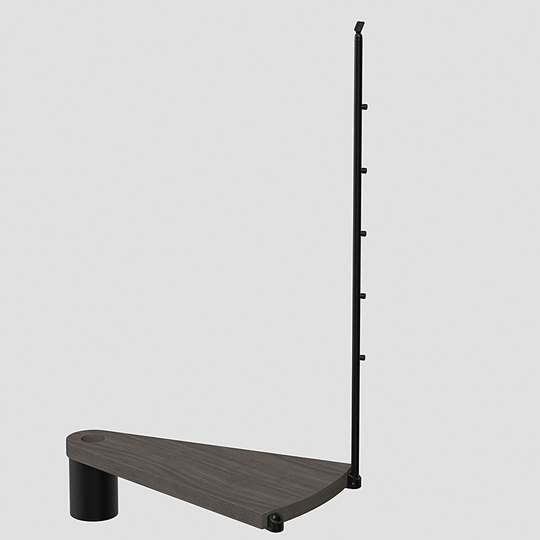 Fontanot Spin T 010 A - Extra steg trappa 148 cm, Svart / Mörk alm