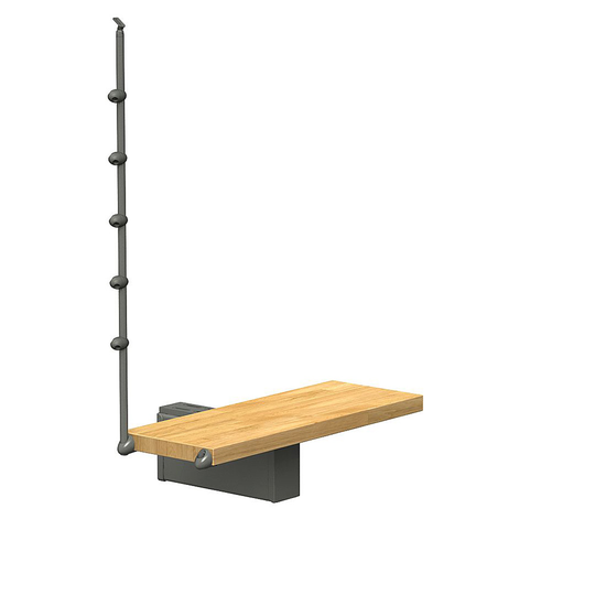 Fontanot OAK 90 XTRA - Steg Mörkgrå / Naturell, 70 cm