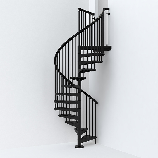 Fontanot spiraltrappa SKY 030 - Trappa 140 cm, Svart, 274-306 cm