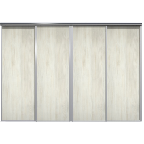 Mix Skjutdörr White wood 3700 mm 4 dörrar